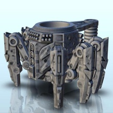 cibernético araña 12 wargaming3d miniatura juego guerra 40000 accesorio cerveza poseedor CAJA taza beber calabozo Futuro futurista vidrio legión rol 3d print model - Mito3D