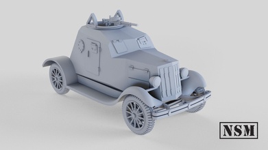 d-12 armoured car - wargaming3d miniature wargamming 3d print model - Mito3D
