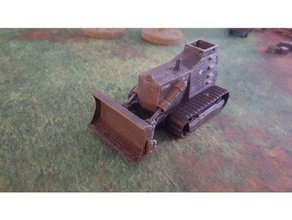 d 8 blindato bulldozer wargaming3d 28mm miniatura 3d print model - Mito3D