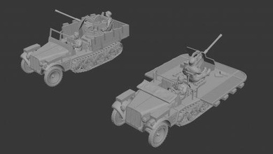 demag sdkfz 10-4 - 2cm flak 38 wargaming3d 28mm miniature 3d print model - Mito3D
