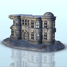desert hotel dome - wargaming3d miniature wargamming Architecture, bolt action, building, décor, Flames of War, modern, ruins, scenery, tabletop, terrain, warhammer 3d print model - Mito3D
