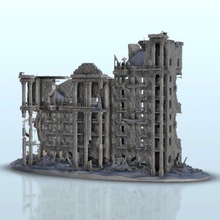 yerlebir edilmiş modern daire blok 3 wargaming3d minyatür savaş oyunları aksesuarlaralevler of kıyamet mimari cıvata aksiyon inşa etmek Bina inşaat akım tasarım yapı rakamlar oyun oyunlar Tarih 3d print model - Mito3D