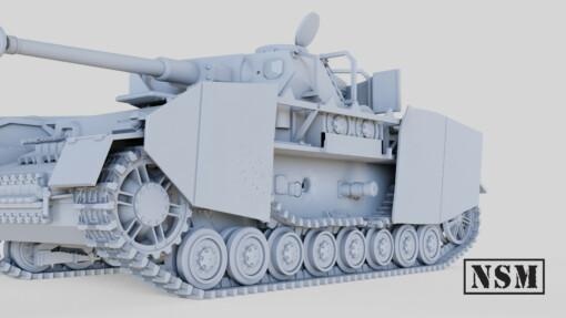 destroyed panzer iv - wargaming3d Categories: 1:56 / 28mm, 1939-1945: WW2, German miniature wargamming 3d print model - Mito3D