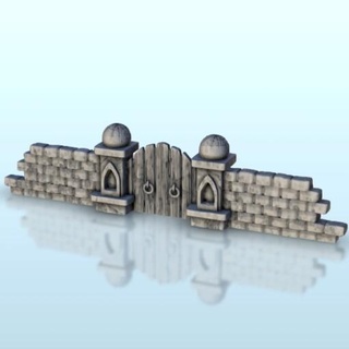 destroyed stone wall gate 2 - wargaming3d Categories: 1:100 / 15mm, 1:56 28mm, 1:72 & 1:76 20mm, 1700-1900: Horse Musket, 500-1500: Medieval, DIGITAL STL FILES, Terrain, Terrain accessories age architecture dark european fantasy game house medieval middle miniatures rose scenery tabletop terrain traditionnal village war wargame wargaming miniature wargamming 3d print model - Mito3D