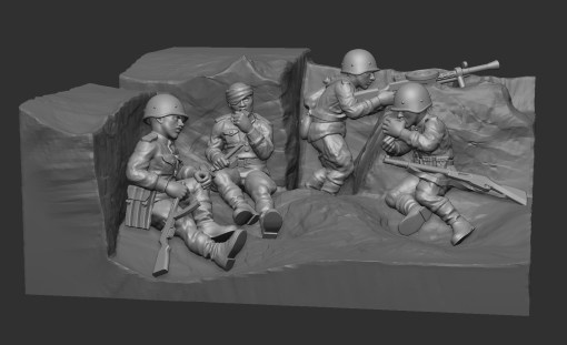 diorama01 wargaming3d 28mm miniatura 3D print model - Mito3D