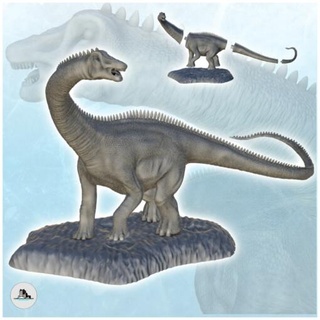 diplodocus dinosauro 19 wargaming3d base figura fossile giurassico Jurassic Park lucertola miniatura parco preistoria scala statua wargaming 3d print model - Mito3D