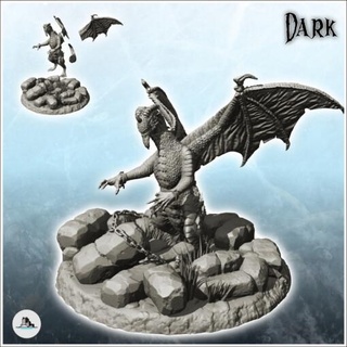 dragon chains 2 - wargaming3d Categories: 1:100 / 15mm, 1:56 28mm, 1:72 & 1:76 20mm, 500-1500: Medieval, DIGITAL STL FILES, Fantasy, Infantry/Figures age character dark diaroma empire fantastic fantasy figure medieval middle mini miniatures resin rpg scenery statue terrain traditionnal village war miniature wargamming 3d print model - Mito3D