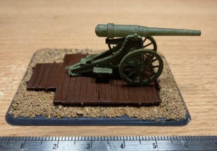 olandese 15 cm lang acciaio wargaming3d miniatura wargaming 12cm artiglieria campo assedio ww2 3d print model - Mito3D