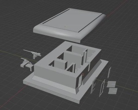 dutch river-kazemat type-a - wargaming3d miniature wargamming bunker, river kazemat type-A, 3d print model - Mito3D