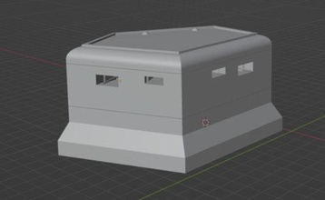 Niederländisch river kazemat type wargaming3d Miniatur Wargaming Bunker Art geschwollen 3d print model - Mito3D