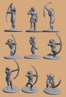 égyptien archers wargaming3d Catégories 1 56 28mm 3000BC 500 anciens humains archer armée Egypte miniature wargaming 3d print model - Mito3D