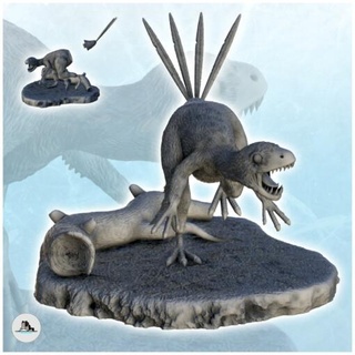 épidexiptéryx dinosaure 6 wargaming3d base figure fossile jurassique parc lézard miniature préhistoire échelle statue wargaming 3d print model - Mito3D
