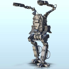 exoskeleton double-guns 10 - wargaming3d miniature wargamming future, miniatures, science-fiction, scifi, wargame 3d print model - Mito3D