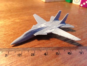 f-14 tomcat - wargaming3d 28mm miniature variable-sweep fleet defense fighter 3d print model - Mito3D