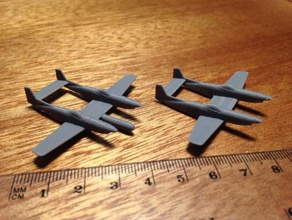f-82 twin mustang - wargaming3d 28mm miniature began long range escort then ended night fighter 3d print model - Mito3D