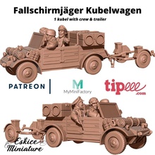 parachute ger kubelwagen bande annonce medecin radio 28mm wargaming3d miniature wargaming 3d print model - Mito3D