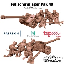 fallschirmj ger pak40 - 28mm wargaming3d miniature wargamming 3d print model - Mito3D