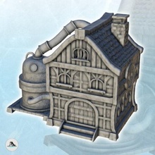 Fantasie Alchimist Haus zisterne Rohre 7 wargaming3d Miniatur Wargaming Gebäude dunkel Alter magisch Mittelalterlich Miniaturen Landschaft Tischplatte Terrain 3d print model - Mito3D