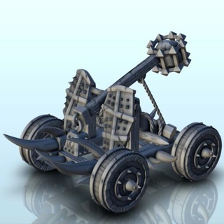 fantezi kaos mancınık çivili kalkanlar 2 wargaming3d aksesuar karanlık yaş tabanca Ortaçağa ait minyatürler manzara masaüstü arazi minyatür savaş oyunları 3d print model - Mito3D