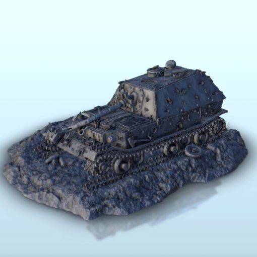 Ferdinand réservoir carcasse wargaming3d miniature wargaming 39 45 avion blitzgrieg boulon action décor flammes of guerre miniatures moderne paysage seconde monde 3D print model - Mito3D