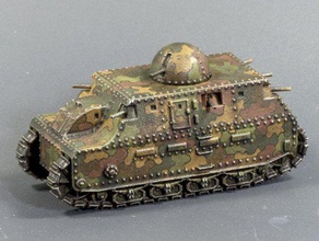 fiat 2000 15mm - wargaming3d 28mm miniature carro armato italian super-heavy tank designed very end ww1 but too late see service conflict time its design probably most powerful world two them were sent abyssinia though they saw no active existed there primarily propaganda purposes 3d print model - Mito3D