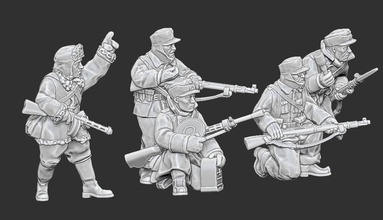 finnish infantry squad - wargaming3d miniature wargamming 1939, 1940, Finland, jakkari, light infantry, winter war 3d print model - Mito3D