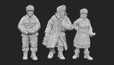 finnish soldiers female cook - wargaming3d miniature wargamming continuation war, Finland, tank crew, winter ww2 3d print model - Mito3D