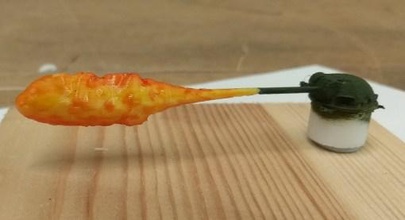 flame flamethrower etc - wargaming3d 28mm miniature flames similar 3 slightly different versions 3d print model - Mito3D
