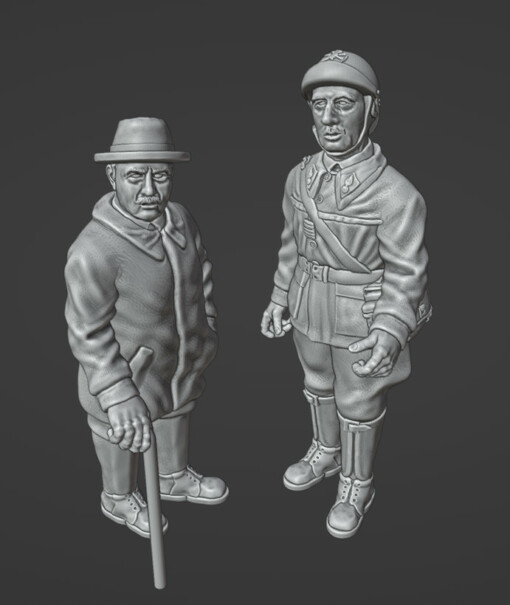 fr28 colonnello de gaulle presidente lebrun wargaming3d 1 56 28mm 1939 1945 durante seconda guerra mondiale ww2 3d stampabili francia storicamente accurato etichetta miniatura wargaming 3D print model - Mito3D