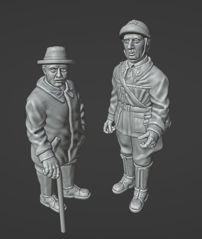 fr28 colonel de gaulle president lebrun - wargaming3d 1 56 28mm 1939-1945 wwii ww2 3d printables france historically accurate tag miniature wargamming 3d print model - Mito3D