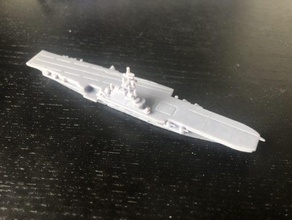 fr clemenceau class aircraft carrier - wargaming3d miniature wargamming 3d print model - Mito3D