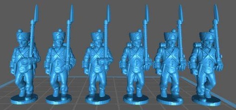 french 1808 baggy trousers - wargaming3d 28mm miniature 3d print model - Mito3D