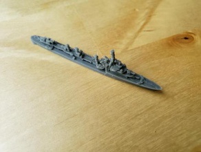 french aigle-class destroyer - wargaming3d 28mm miniature 1 1800th scale model certain elements not 3d print model - Mito3D