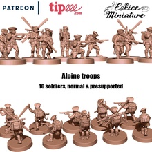 french alpine troop serie 1 x10 - 28mm wargaming3d miniature wargamming 3d print model - Mito3D