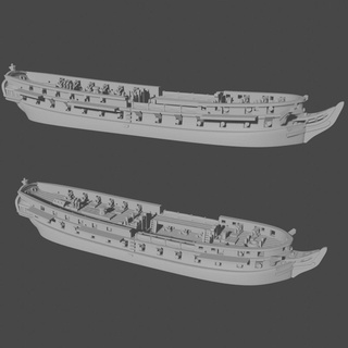 french british frigate diane hms niobe 5th rate 2-pack 38 guns 1796-1816 & blender exporter aoa-fr-5 - wargaming3d Categories: 1:1200, 1:700, 1571-1862: Age of Sail, Sail miniature wargamming 3d print model - Mito3D