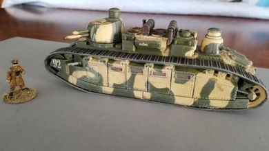 francés carbonizarse 2c tanque 28 mm wargaming3d miniatura 3d print model - Mito3D