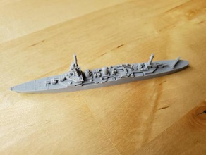 french duguay trouin-class cruiser - wargaming3d 28mm miniature 1 1800th scale model certain elements not 3d print model - Mito3D