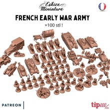 french early war army - 28mm wargaming3d miniature wargamming 3d print model - Mito3D