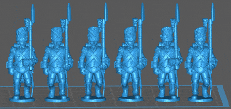 french grenadier 1808 high uniform - wargaming3d 28mm miniature 3d print model - Mito3D