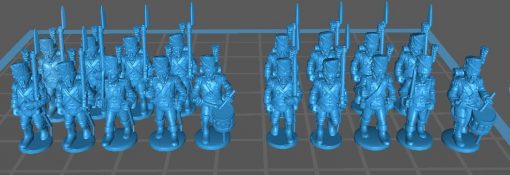 french guard 1808 grenadiers chasseurs - wargaming3d 28mm miniature 3D print model - Mito3D