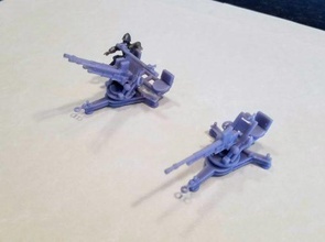 french hotchkiss 25 mm aa gun stl pack - wargaming3d 28mm miniature 3d print model - Mito3D