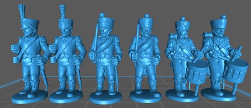 français lumière commander 1808 campign uniforme wargaming3d 28mm miniature 3D print model - Mito3D