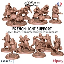 french light support lmg flammethrower - 28mm wargaming3d miniature wargamming 3d print model - Mito3D