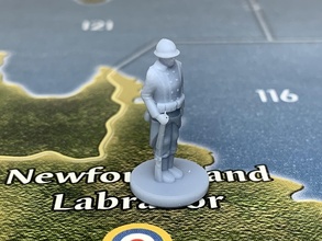 french wwii infantry figure - wargaming3d miniature wargamming miniat, miniature, Ritterkrieg, WWII 3d print model - Mito3D