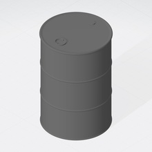 fuel drum - wargaming3d miniature wargamming Diesel, drum, fuel, gas 3d print model - Mito3D