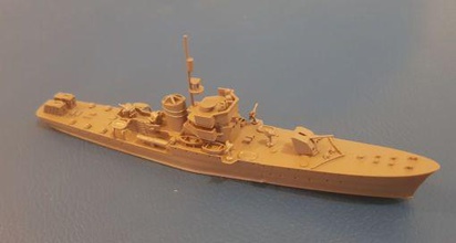 gabbiano classe corvette - wargaming3d 28mm em miniatura italiano sub caçador navio de escolta 3d print model - Mito3D