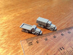 generic trucks - wargaming3d 28mm miniature 3d print model - Mito3D