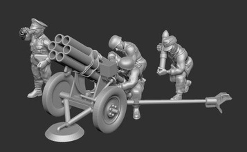 germe nebelwerfer01 équipage wargaming3d 28 mm miniature 3d print model - Mito3D