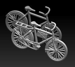 alemán bicicleta wargaming3d 28mm miniatura 3d print model - Mito3D