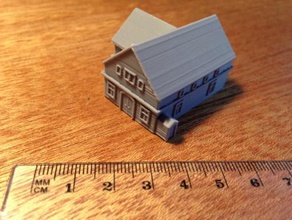 german building 2 - wargaming3d 28mm miniature 3d print model - Mito3D